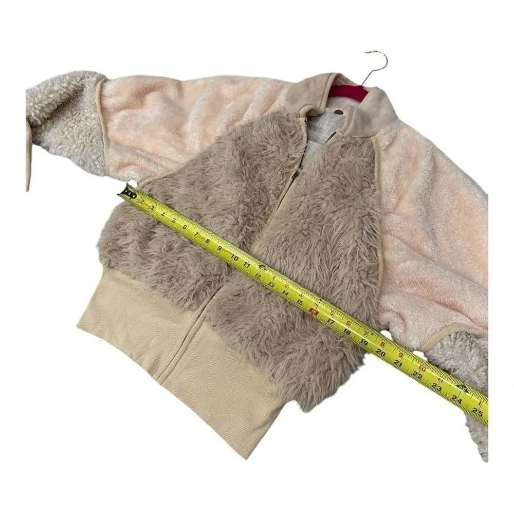 FREE PEOPLE FP ONE AURORA FAUX FUR CREAM JACKET Size S